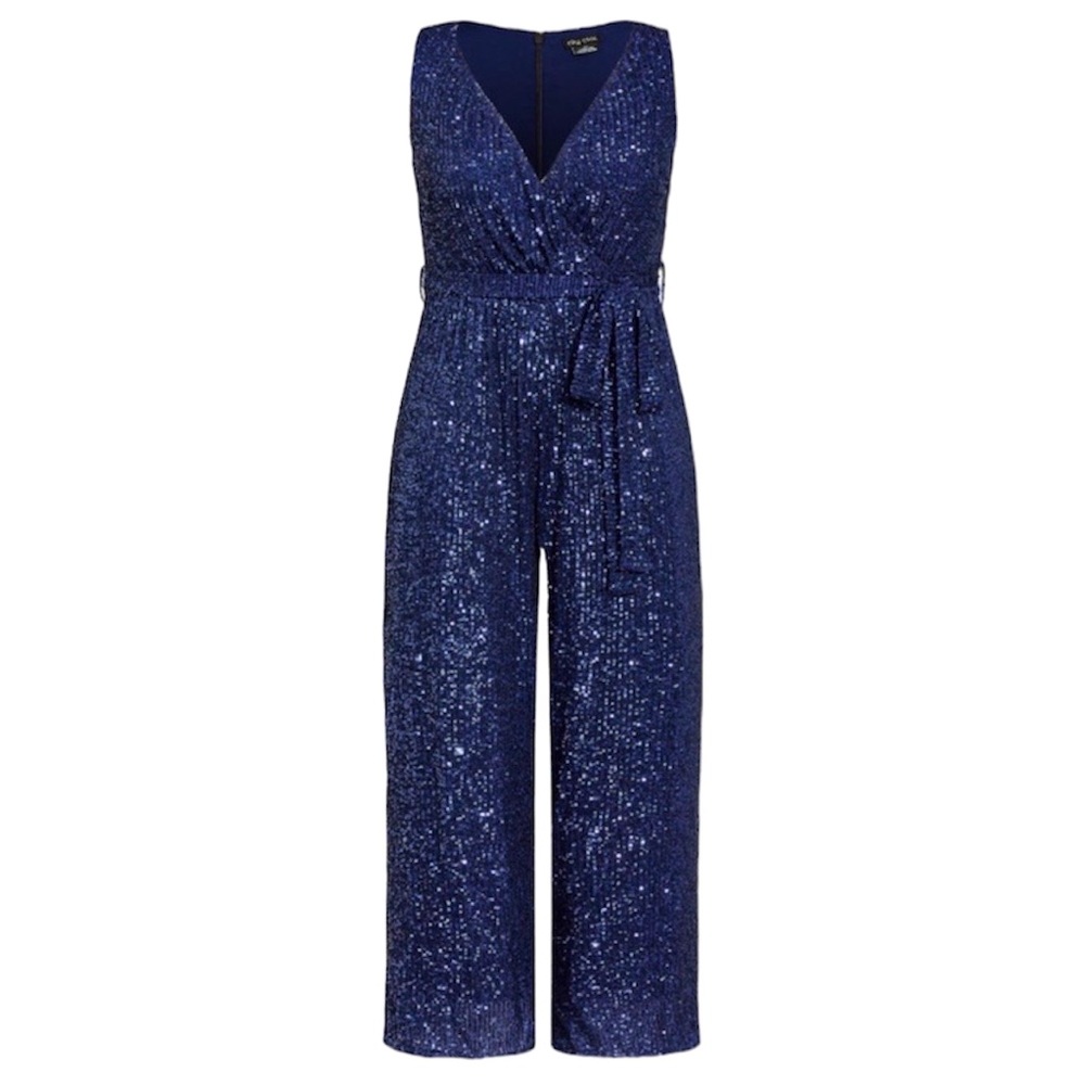 💙NWT Sparkly Blue Sequin Jumpsuit - Perfect for your Midnights Era or NYE✨💙